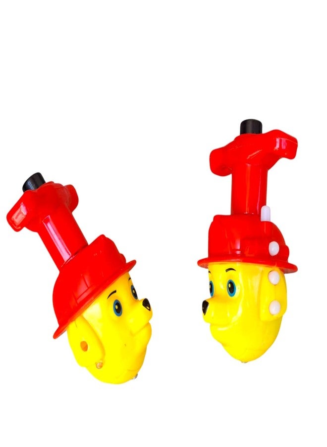 JNiL Spinning Top with Luminous LED Light, Music and Laser Magic Latto Gyro Toys Flashing Plastic Top Toy for Kids Party Birthday Gift (Pack of 2) (Red-Red) - Image 3